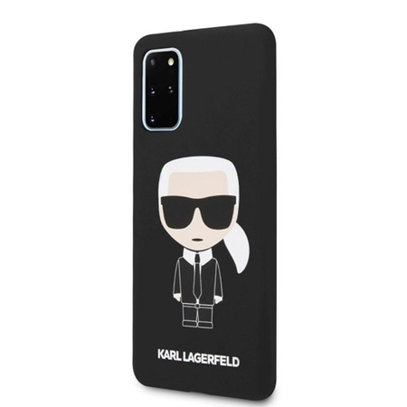 Pouzdro Karl Lagerfeld Fullbody Silicone Iconic - Samsung Galaxy S20+ (černé)