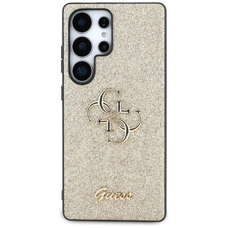 Guess Fixed Glitter Big 4G Metal Logo - Case for Samsung Galaxy S25 Ultra (Gold)