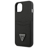 Guess Saffiano Double Card Triangle - iPhone 13 Case (black)