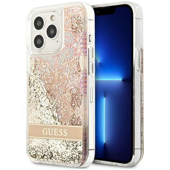 Pouzdro Guess Liquid Glitter Paisley - iPhone 13 Pro Max (zlaté)