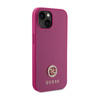Guess 4G Strass Metall Logo - iPhone 15 Tasche (rosa)