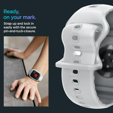 Spigen Liquid Air Pro - Bracelet avec étui pour Apple Watch 10 46 mm (Gris)