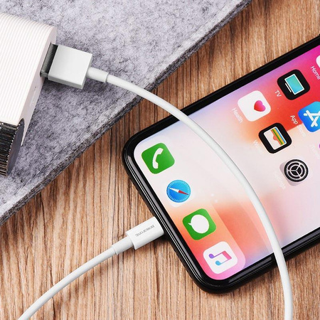 Borofone - Kabel USB-A do Lightning zapakowany w tubę, 1 m (Biały)