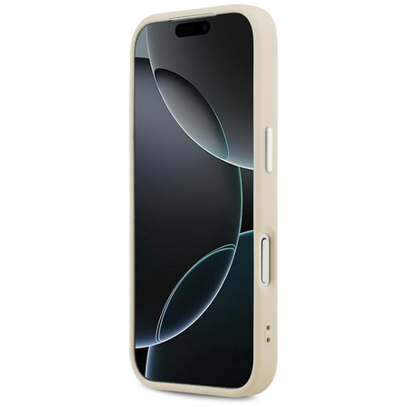 ETUI DO IPHONE 17 PRO do MAGSAFE GUESS ORYGINALNE BEŻOWE SKÓRZANE MODNE