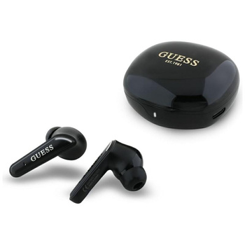 Guess Flat Classic Logo Electroplated - TWS headphones + charging case (black)