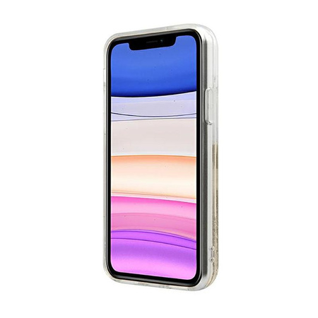 Karl Lagerfeld Liquid Glitter Choupette Fun - iPhone 11 tok (arany)