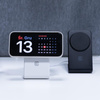 Crong MagSpot Pivot Stand - bezdrátová nabíječka 3 v 1 s MagSafe pro iPhone, Apple Watch a AirPods (bílá)