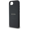Guess Grained Ring MagSafe - Tasche für iPhone 16e (schwarz)