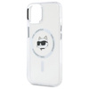 Karl Lagerfeld IML Metal Choupette Head MagSafe - Pouzdro na iPhone 15 (bílá)