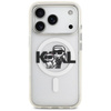Karl Lagerfeld IML Glitter Karl & Choupette Sketch Logo MagSafe - Case for iPhone 17 Pro (transparent)