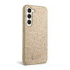 Guess Glitter Flakes Metal Logo Case - Samsung Galaxy S23+ Case (Gold)