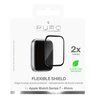 Puro Flexible Shield Edge to Edge - Verre de protection d'écran hybride + applicateur pour Apple Watch 7 (41 mm)