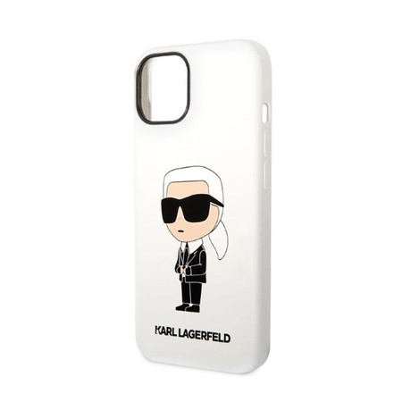 Karl Lagerfeld Silikon NFT Ikonik - Hülle für iPhone 14 Plus (Weiß)