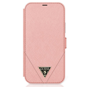 Guess Booktype Saffiano V - étui pour iPhone 12 mini (rose)