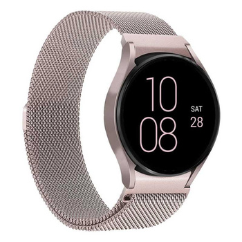 PURO Milanese Magnetic Band – Pasek ze stali nierdzewnej do Samsung Galaxy Watch 5 / Watch 5 Pro / Watch 4 / Watch 4 Classic (różowe złoto)