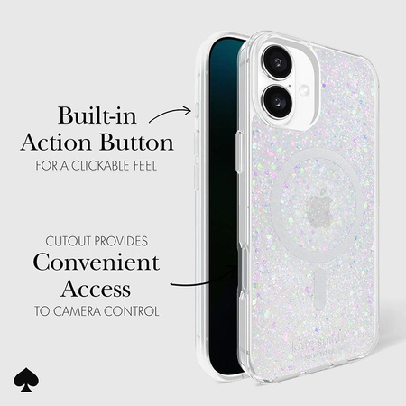 Kate Spade New York Protective MagSafe - Pouzdro pro iPhone 16 Plus (Chunky Glitter)