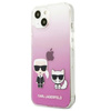 Karl Lagerfeld Ikonik & Choupette - iPhone 13 tok (rózsaszín)
