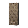 Guess 4G Metall Kamera Umriss Booktype Fall - iPhone 14 Pro Fall (braun)