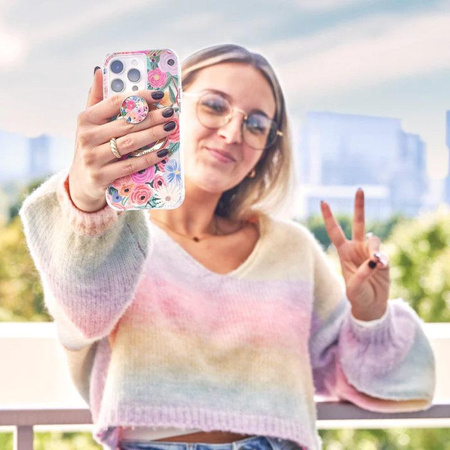 Case-Mate Magnetischer Mini-Griff - MagSafe Fingerhalter mit Standfunktion (Garden Party Blush)