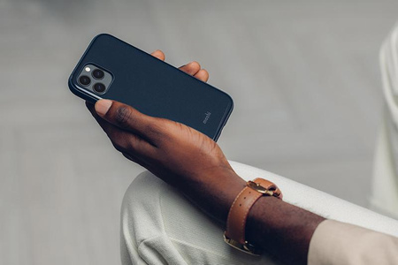 Moshi iGlaze - Fall iPhone 12 / iPhone 12 Pro (SnapTo System) (Mitternachtsblau)