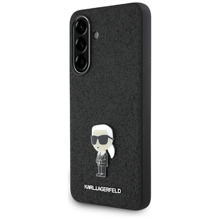 Karl Lagerfeld Fixed Glitter Iconic Logo Metal Pin - Tasche für Samsung Galaxy A36 5G (schwarz)