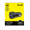 Budi - Nabíječka do auta 2x USB, 17W (černá)