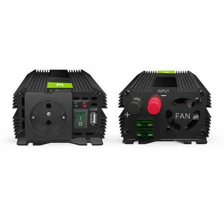 Green Cell - Měnič PRO 24V na 230V 500W/1000W Modifikovaný sinusový měnič napětí