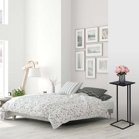 STOLIK BOCZNY POMOCNICZY POD LAPTOPA DO SALONU KAWOWY CZARNY ARTI CASA 75CM