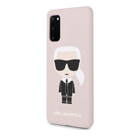 Karl Lagerfeld Fullbody szilikon ikonikus - Samsung Galaxy S20 tok (világos rózsaszín)