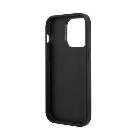 Guess Glitter Flakes Metal Logo Case – Etui iPhone 14 Pro Max (czarny)