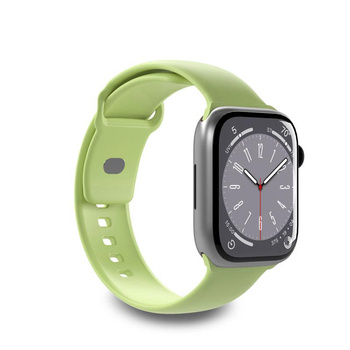 PURO ICON - Elasztikus szíj Apple Watch 38/40/41/42 mm-es órához (S/M & M/L) (Matcha zöld)
