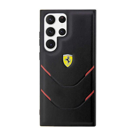 Ferrari Hot Stamp Lines - Hülle für Samsung Galaxy S23 Ultra (schwarz)