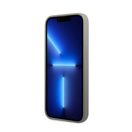 Guess Silicone Logo Plate MagSafe - Hülle für iPhone 13 (Grau)