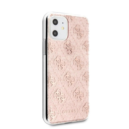 Guess 4G Glitter - Coque pour iPhone 11 (rose)