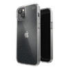 Speck Presidio Perfect-Clear mit Glitter - iPhone 14 Plus Hülle mit MICROBAN-Beschichtung (Klar / Gold Glitter)