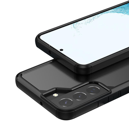 Crong Hybrid Clear Cover - Schutzhülle für Samsung Galaxy S22+ (schwarz)