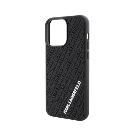 Karl Lagerfeld 3D Rubber Multi Logo - Case for iPhone 15 Pro Max (Black)