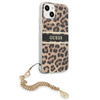 Guess Leopardí zlatý řetízek - pouzdro na iPhone 13