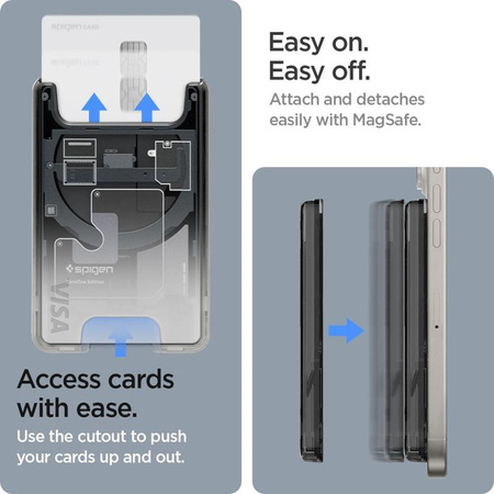 Spigen Ultra Hybrid MagSafe Wallet - magnetická peněženka (Zero One)