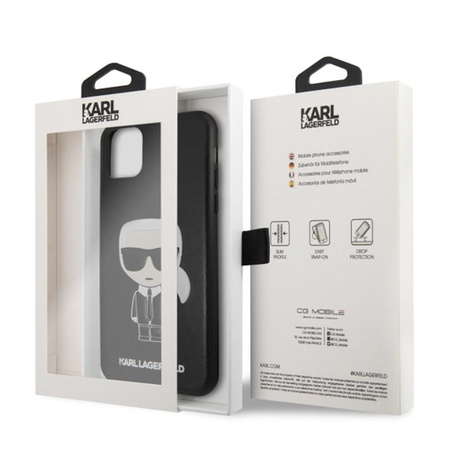 Karl Lagerfeld Iconic Karl Embossed Fullbody - Etui iPhone 11 Pro Max (Black)