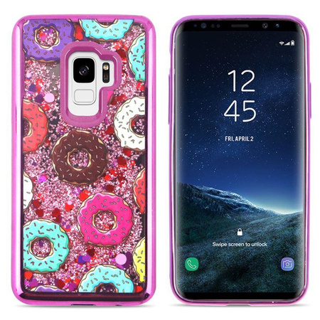 Zizo Liquid Glitter Star Case - Samsung Galaxy S9 Case (Donuts)