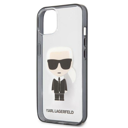 Karl Lagerfeld Ikonik Karl - Case for iPhone 13 mini (Transparent / Black Frame)