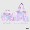 Case-Mate Soap Bubble Beach Tote with Phone Pouch - Vodotěsná plážová taška přes rameno s pouzdrem na telefon (Iridescentní)