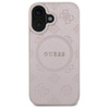 Guess Saffiano Pfingstrose Classic Logo MagSafe - iPhone 16 Tasche (rosa)
