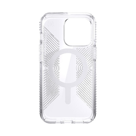 Speck Presidio Perfect-Clear avec Grips + MagSafe - Coque pour iPhone 13 Pro avec revêtement MICROBAN (transparent)
