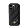 Karl Lagerfeld Diagonal Quilted Script - Case for iPhone 14 Pro Max (Black)