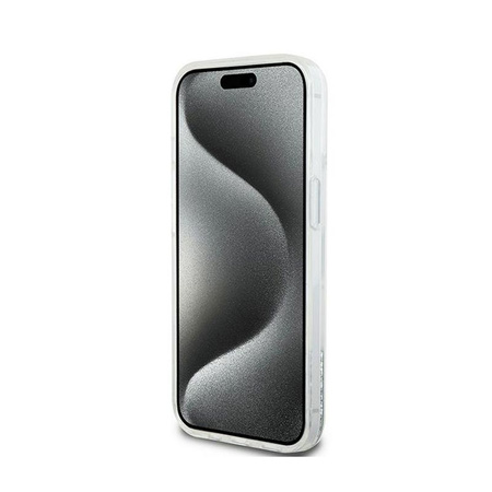 DKNY Liquid Glitter Big Logo - Coque iPhone 15 / 14 / 13 (blanc)