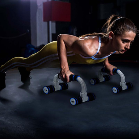 Dunlop - Push Up Bars 2 Stück Push Up Griffe. (blau)