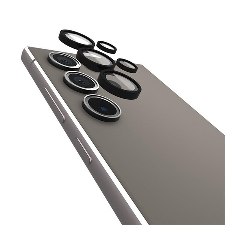 Case-Mate Alumínium gyűrűs lencsevédő - Védőüveg a Samsung Galaxy S24 Ultra fényképezőgép lencséjéhez (fekete)