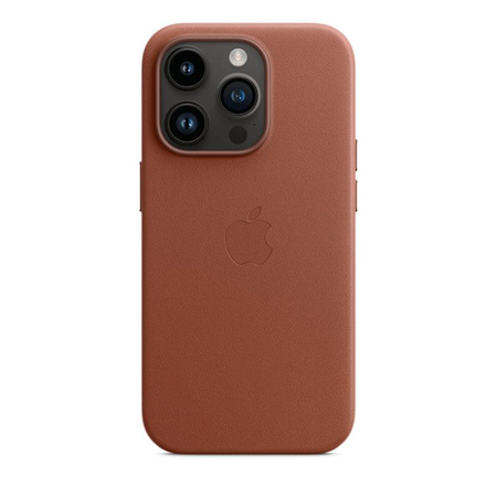 Apple Leather Case - Leather Case with MagSafe for iPhone 14 Pro (umbra)